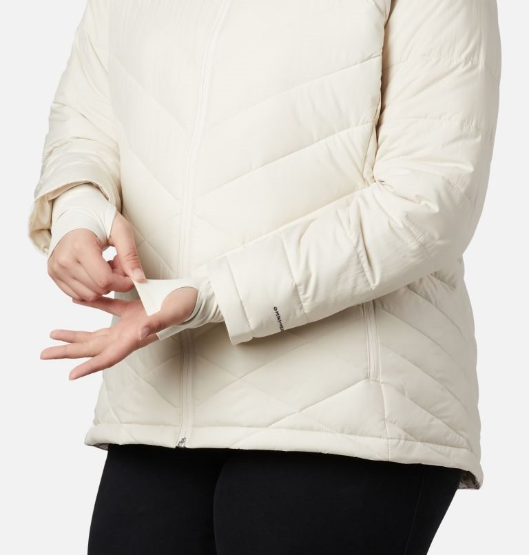 Women's Columbia Heavenly Hooded Jackets Cream | Plus Size CA-C8045